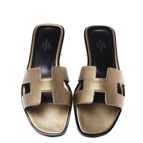 hermes bronze sandals.